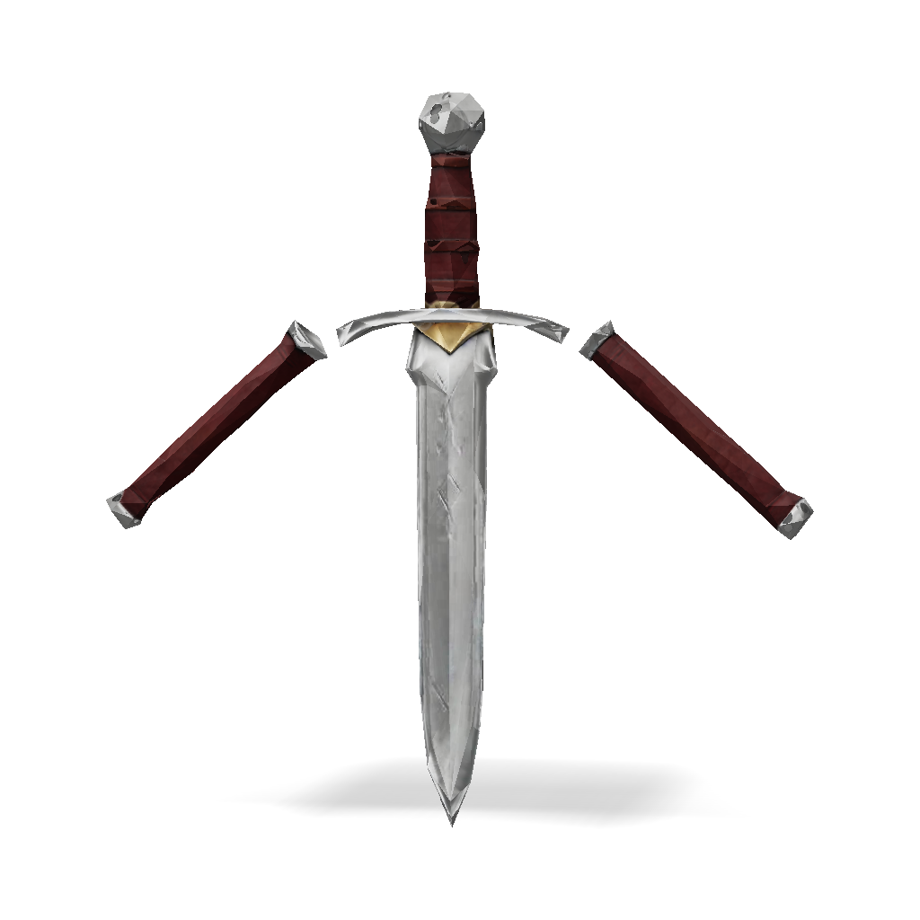 Simple Dagger Modle 3D Model: A simple fantasy dagger designed as the character s companion ...