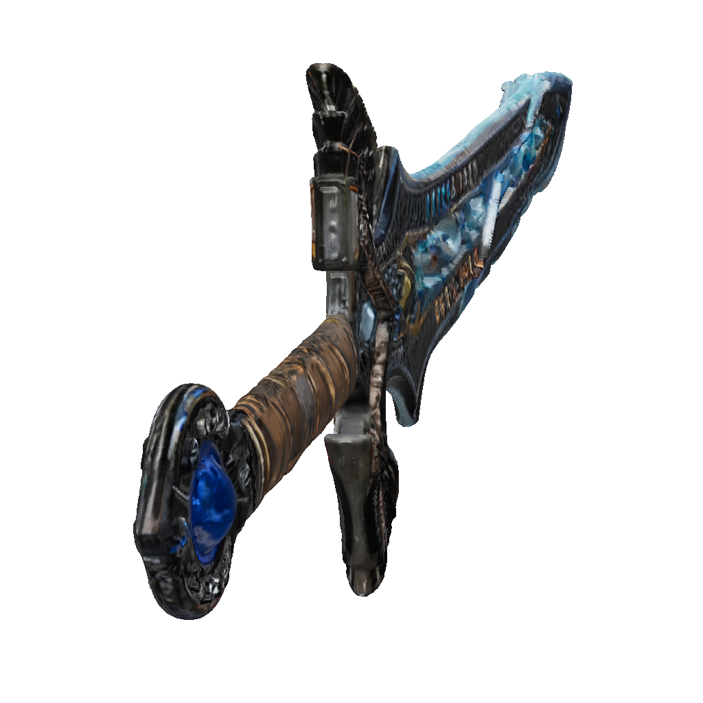 Fantasy Sword 3D Model, Download Free Ornate Fantasy Sword With Blue ...