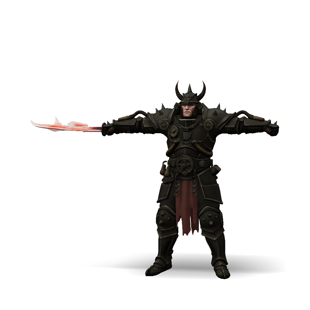 3D Model: dark fantasy armored knight with glowing red sword heavy ...