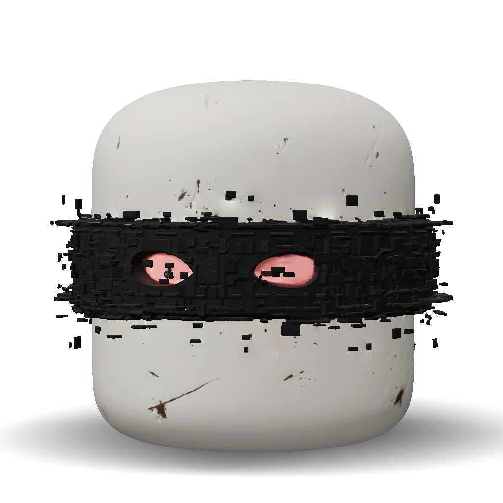 3D Model: A horror style replacement head designed for a Roblox R6 ...