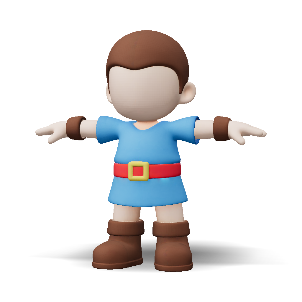 3D Model: Stylized anime fantasy male knight character Flyff inspired ...