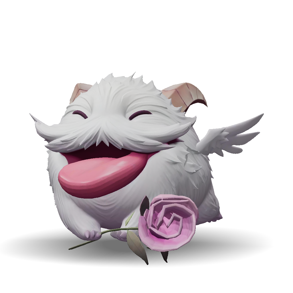 3D Model: fluffy white flying creature with horns and wings holding a ...