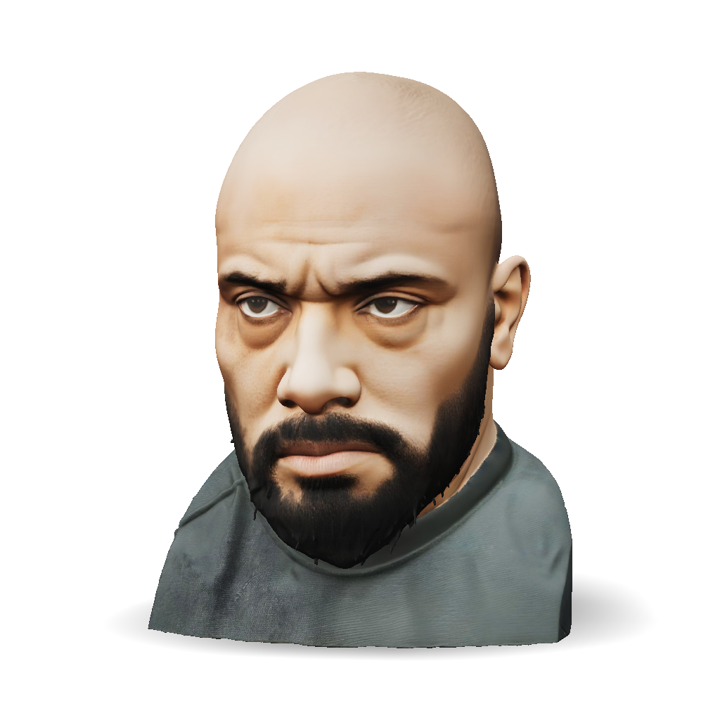 3D Model: bald head character model with skin tone peach beige smooth ...