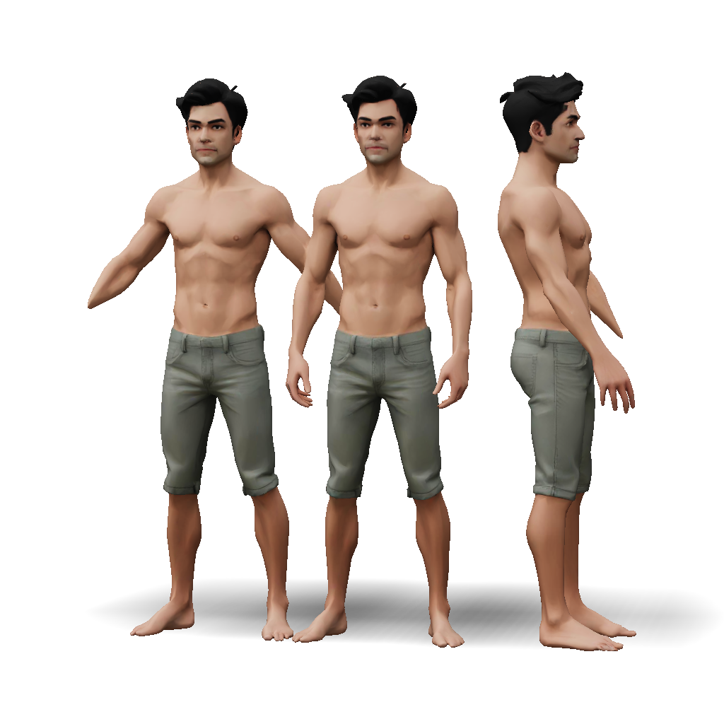 3D Model: A 23 year old Indian male game character built strictly to ...
