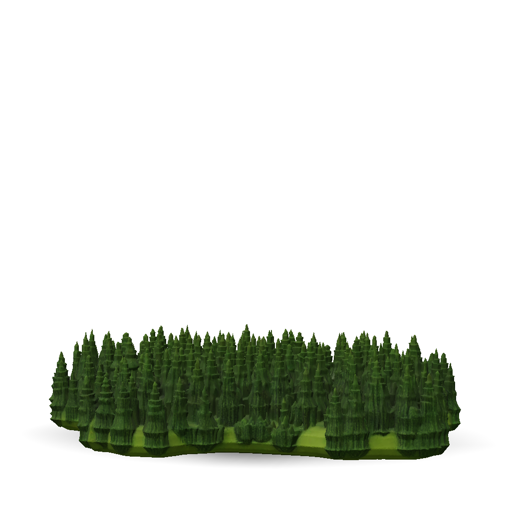 Forest Map 3D Model: Realistic Big Map Forest Deep Forest Big Map Of Forest