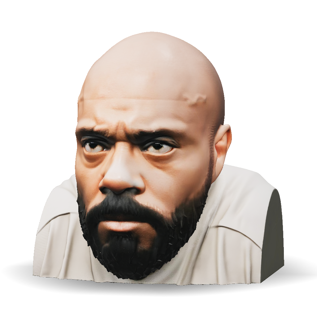 3D Model: bald head human head model with skin tones and neutral ...