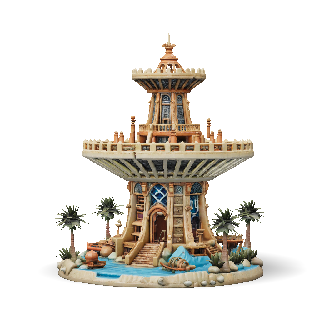 Atlantis Structure Model 3D Model: under water model of atlantis
