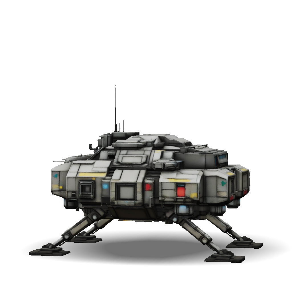 3D Model: heavy quadruped combat walker with armored hull exposed ...