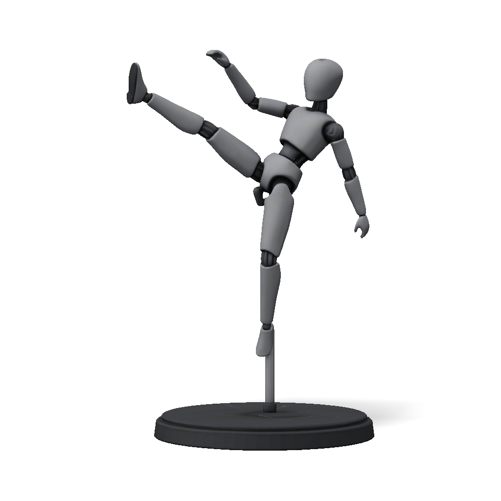 3D Model: Detailed figure stand for action figure broken concrete and ...