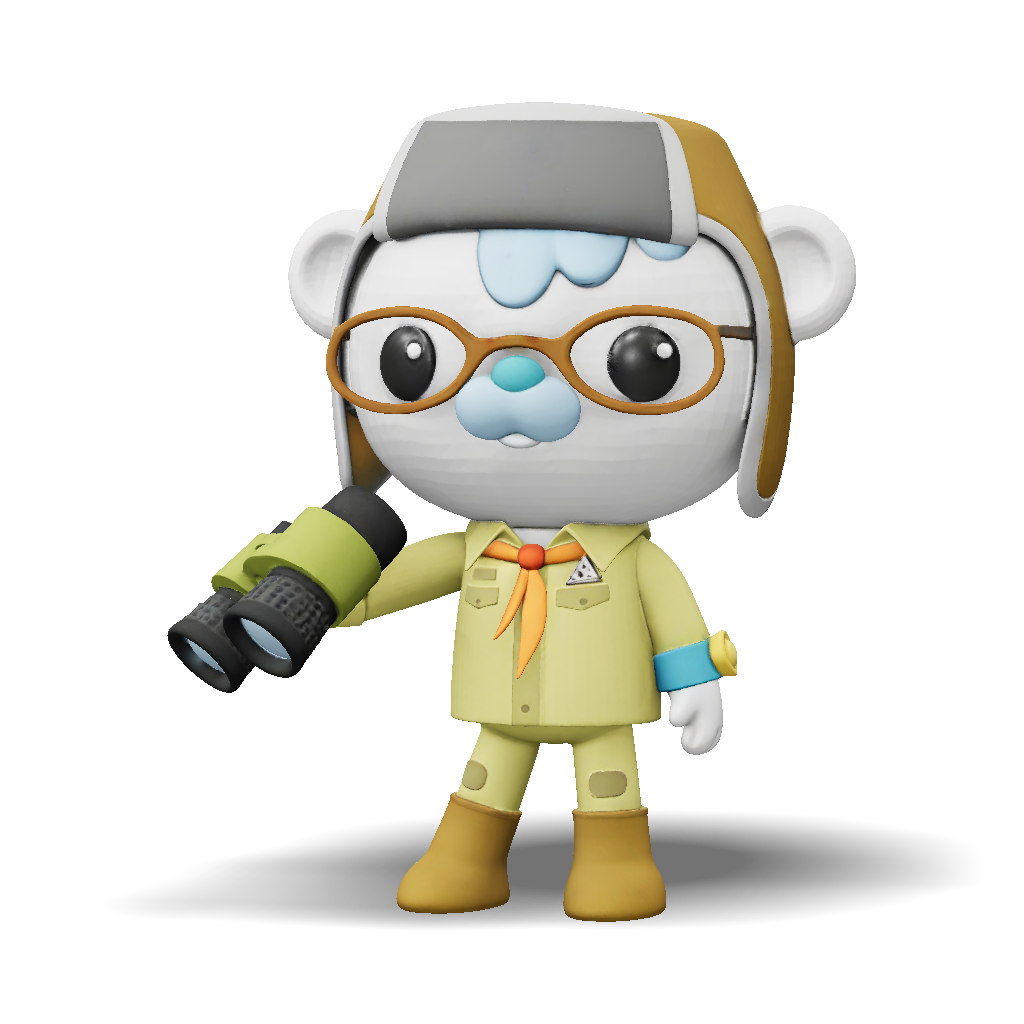 3D Model: Tracker from Octonauts full body character cute 3D cartoon ...