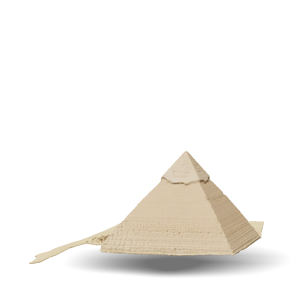 3D Model: Great Pyramid of Giza Khufu only on flat sand Accurate ...