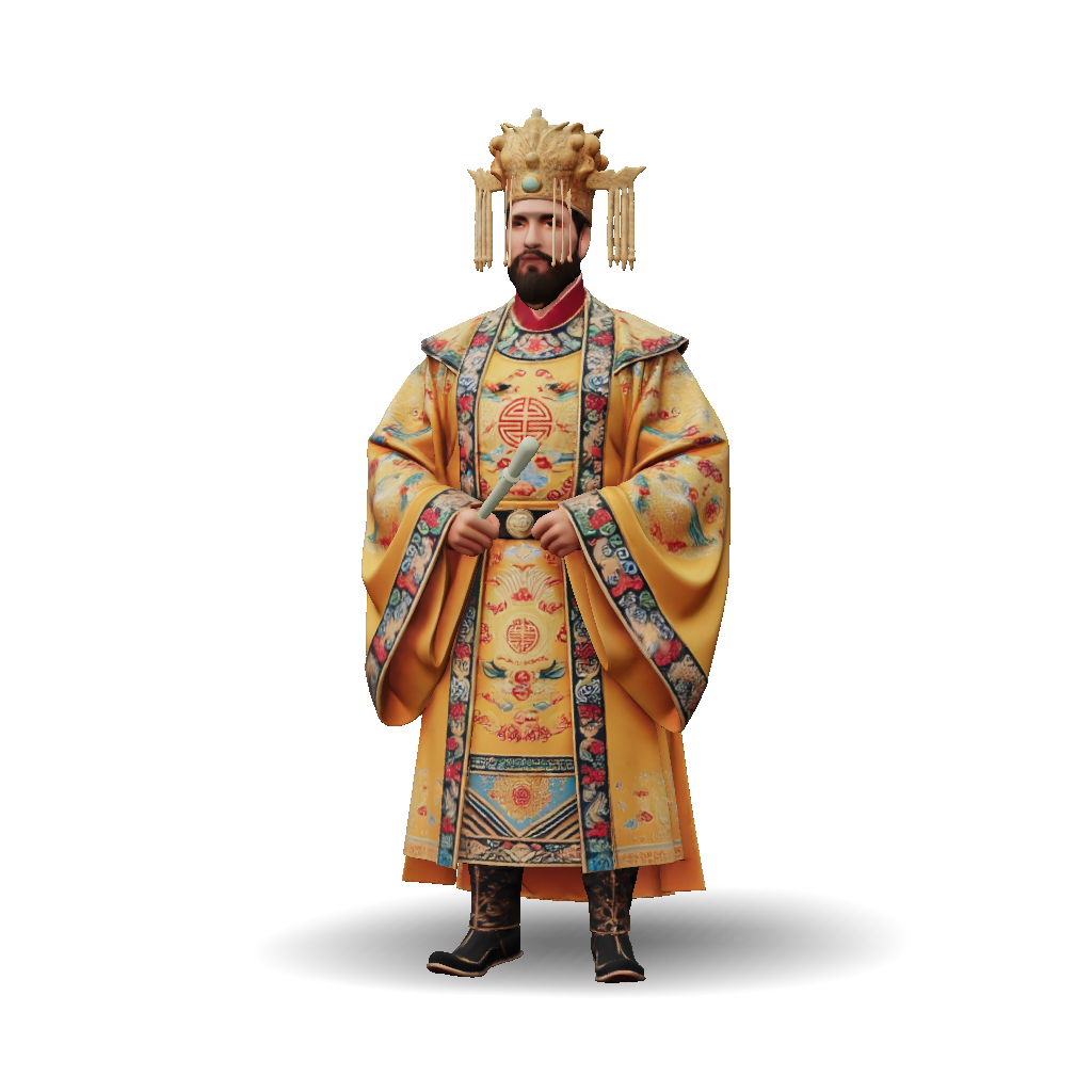 Emperor Character 3D Model, Download Free Emperor In Ornate Royal Robes ...