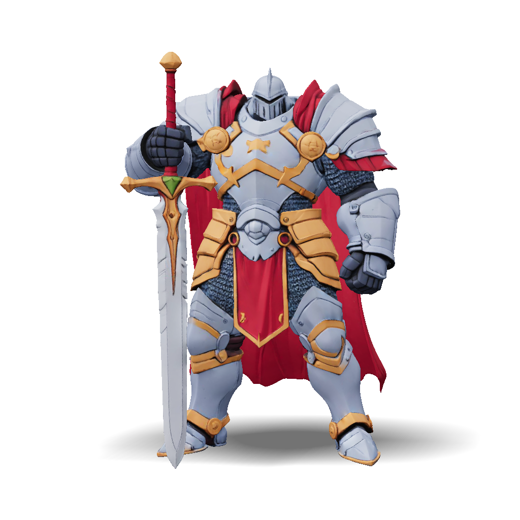 Medieval Knight 3D Model, Download Free Knight In Plate Armor With Gold ...