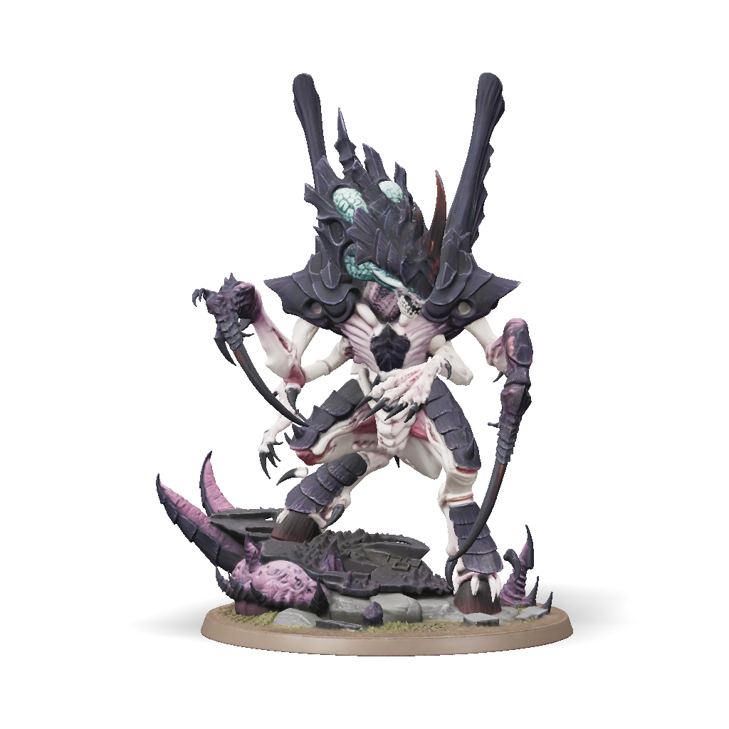3D Model: alien creature miniature with spiked exoskeleton and dual ...