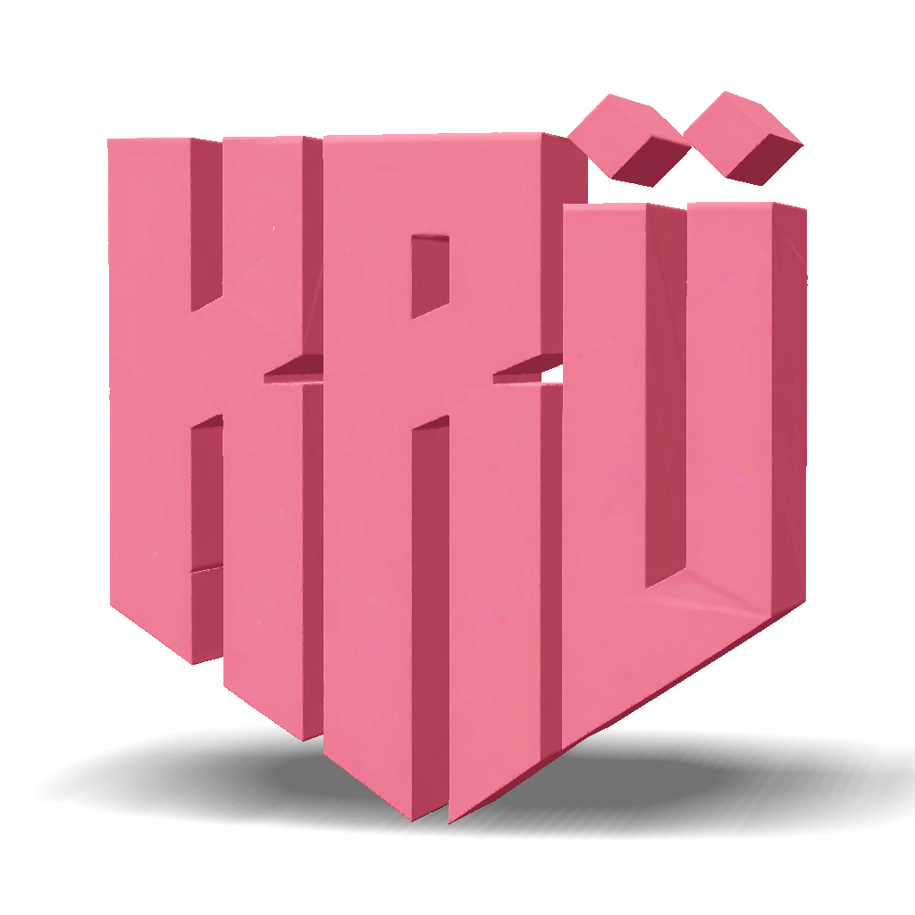 3D Model: bold pink angular logo emblem with geometric shapes and sharp ...