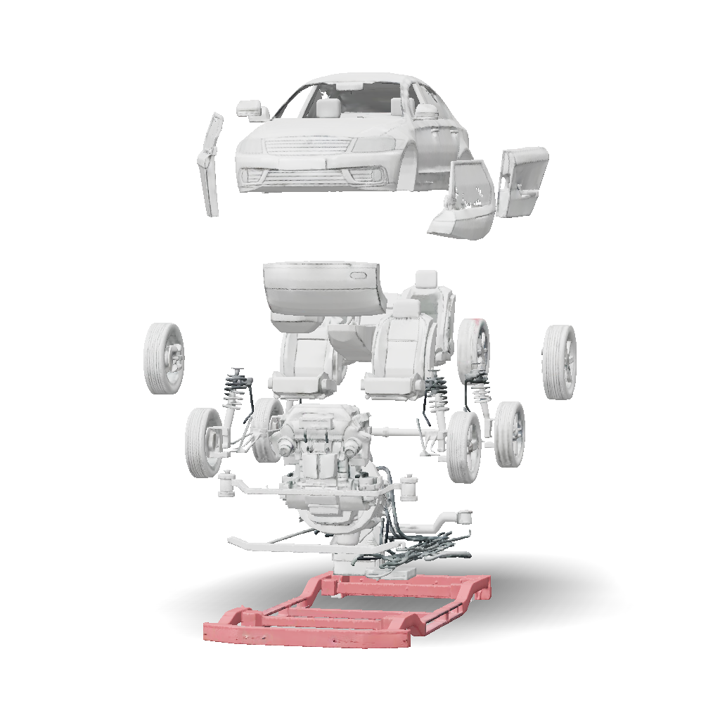 3D Model: Ultra clean exploded view technical illustration of a modern ...