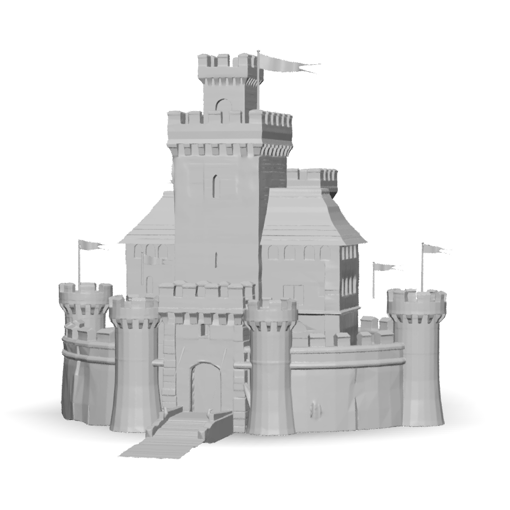 3D Model: A small medieval castle