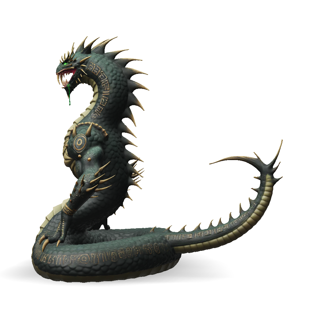 3D Model: Ultra detailed 3D Basilisk creature from Greek mythology a ...