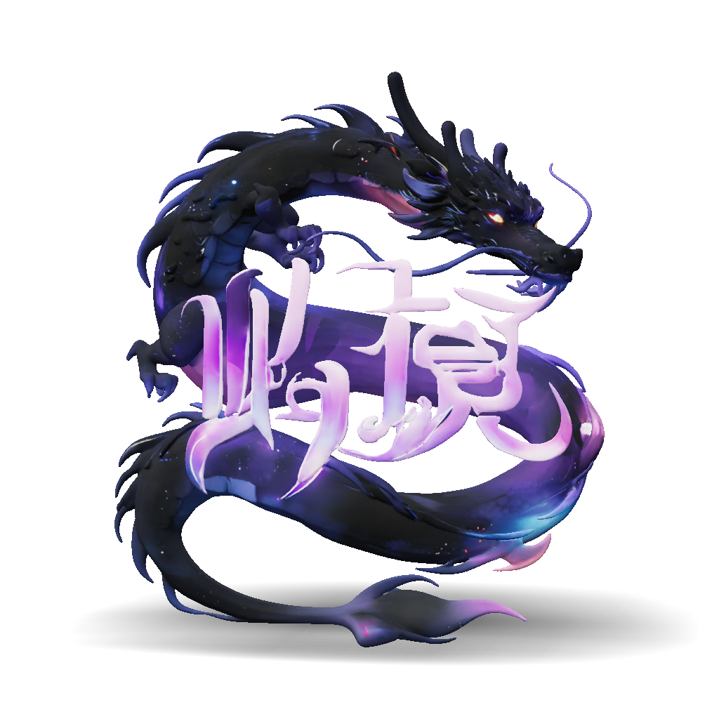 3D Model: dragon creature with glowing purple accents and decorative ...
