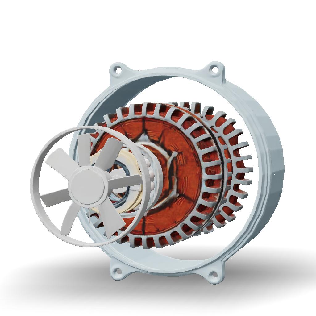 3D Model: Create a realistic 3D model of an AC generator alternator for ...
