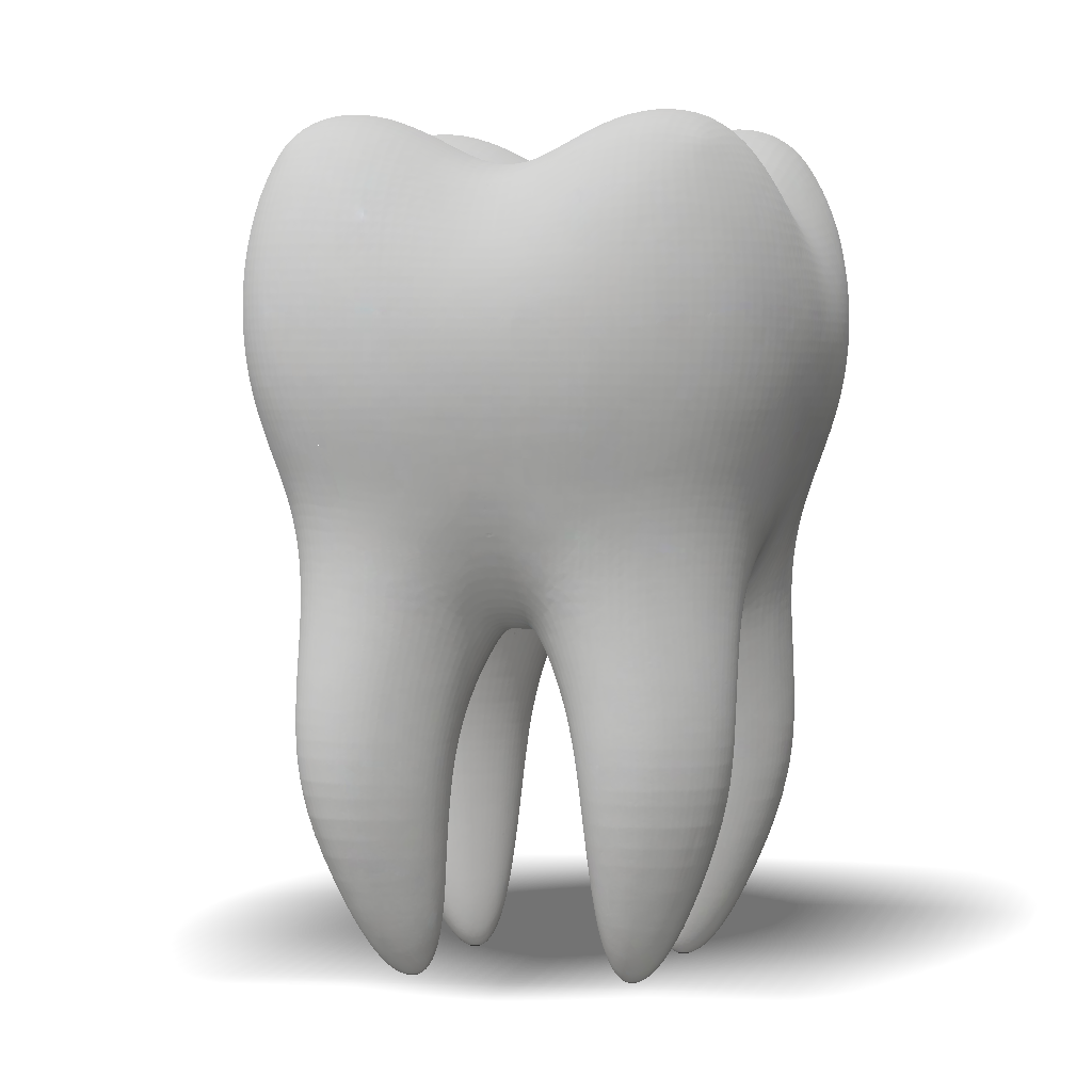 3D Model: create 3d tooth without slicing Make the item wall mountable ...